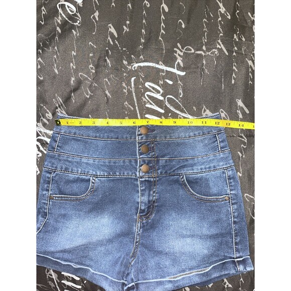 Tinseltown High Rise Shorts Women's Denim Shorts Light Wash Size 1 - Picture 5 of 7
